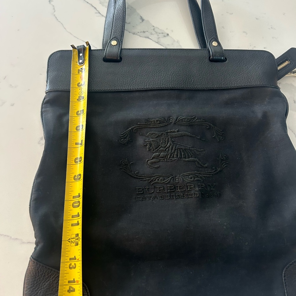 Burberry Black Leather and Canvas Tote 👜 - Picture 16 of 16